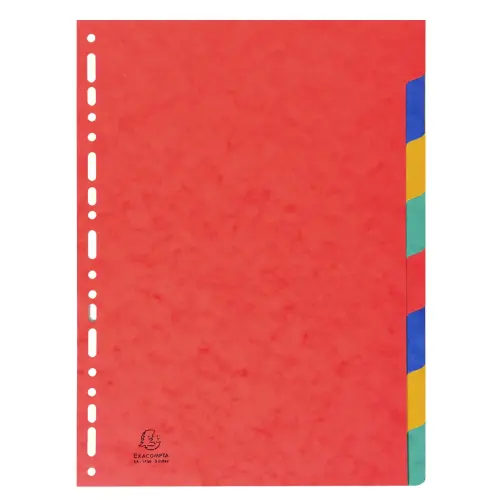 Intercalaires carte lustr&eacute;e 225g 8 positions - A4 - EXACOMPTA photo du produit