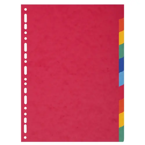 Intercalaires carte lustr&eacute;e 225g 10 positions - A4 - EXACOMPTA photo du produit