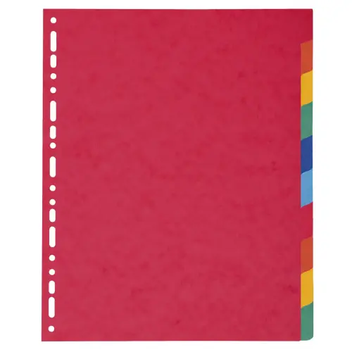 Intercalaires carte lustrée 225g 10 positions - A4 maxi - EXACOMPTA photo du produit