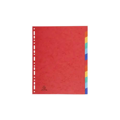 Intercalaires carte lustrée 225g 12 positions - A4 maxi - EXACOMPTA photo du produit