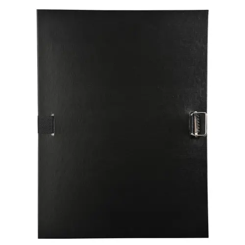 Chemise &agrave; sangle dos extensible avec rabat en pied et boucle &agrave; coulisseau crant&eacute; - polypropyl&egrave;ne - Noir - EXACOMPTA photo du produit