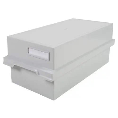 Boîte à fiches DIN A6 - Gris lumière - EXACOMPTA photo du produit