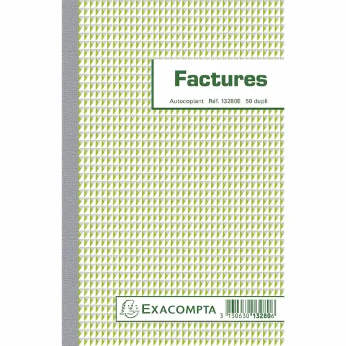 Manifold Factures 21x13,5cm 50 feuillets dupli auocopiants - EXACOMPTA photo du produit