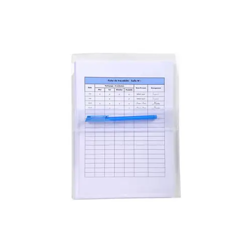 Sachet de 2 pochettes adhésives à soufflet - PP Haute Qualité 20/100e - A4 - Cristal - EXACOMPTA photo du produit