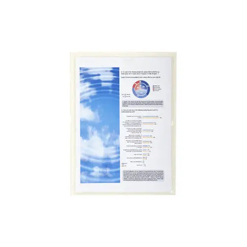 Sachet de 10 pochettes adhésives PVC lisse 14/100e - A4 - Cristal - EXACOMPTA photo du produit