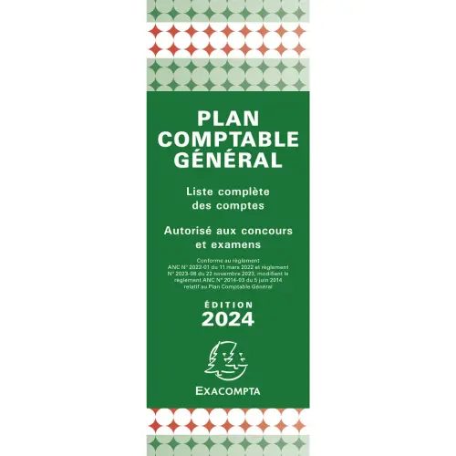 Plan comptable g&eacute;n&eacute;ral accord&eacute;on 19x7,5cm - EXACOMPTA photo du produit