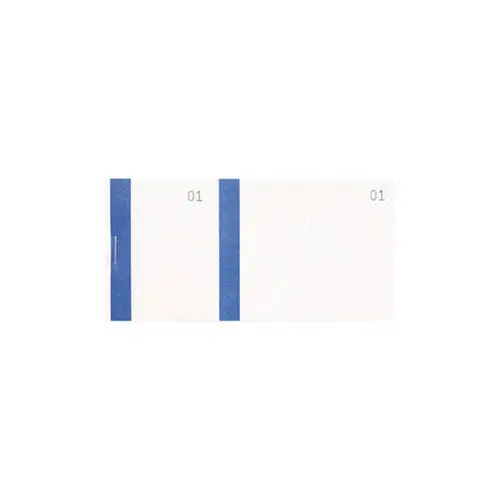 Bloc vendeur à bande couleur 100 feuillets double numérotage - Format 6 ,6x13,5 cm - Bleu - EXACOMPTA photo du produit