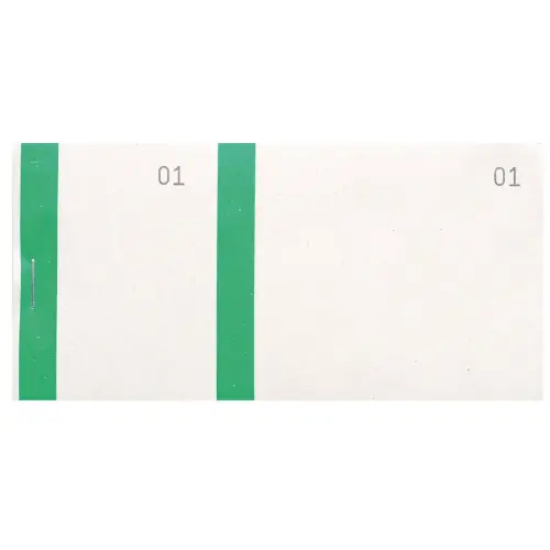 Bloc vendeur à bande couleur 100 feuillets double numérotage - Format 6 ,6x13,5 cm - Vert - EXACOMPTA photo du produit