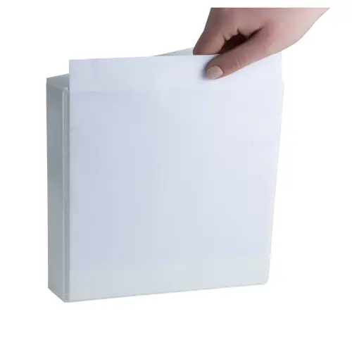 Classeur personnalisable rigide 3 poches KreaCover&reg; - 2 anneaux en D 20mm - A5 - Blanc - EXACOMPTA photo du produit
