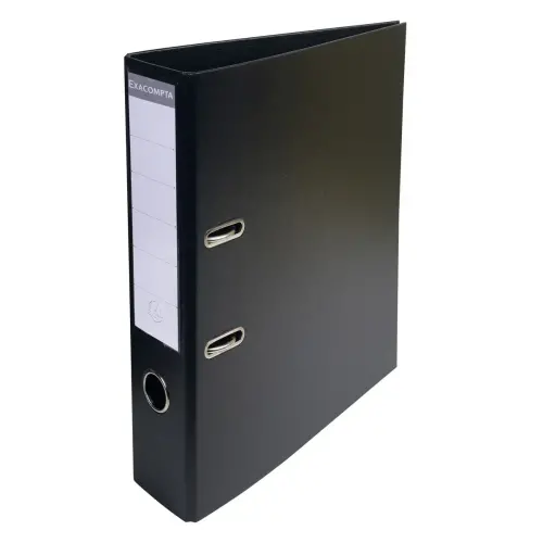 Classeur &agrave; levier PVC A4 dos de 70mm. - Noir - EXACOMPTA photo du produit