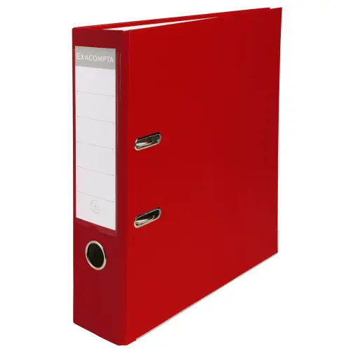 Classeur &agrave; levier polypropyl&egrave;ne - 75 mm - Rouge - EXACOMPTA photo du produit