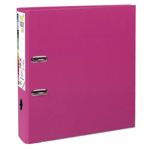 Classeur &agrave; levier Prem'Touch int&eacute;rieur et ext&eacute;rieur en polypropyl&egrave;ne - Dos 80mm - A4 maxi. - Framboise - EXACOMPTA photo du produit