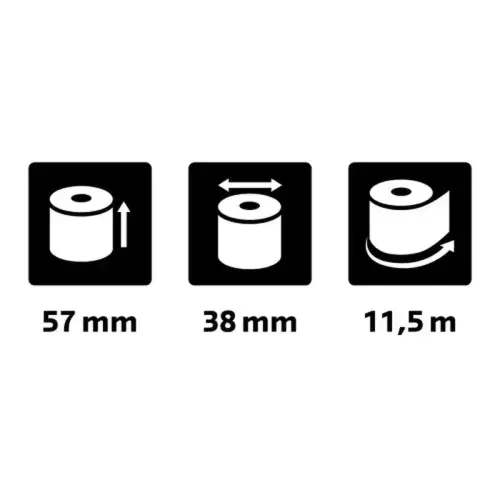 Bobine pour machine &agrave; calculer et caisse 57x38 mm - 1 pli offset extra-blanc 60g/m2. - EXACOMPTA photo du produit