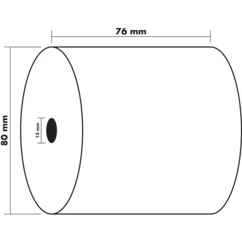 Bobine pour tickets de caisse 76x80 mm - 1 pli offset extra-blanc 60g/m2. - EXACOMPTA photo du produit