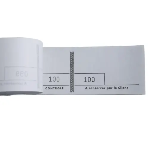 Bloc passe-partout 100 feuillets numérotés de 3 volets - Format 4,8x15 cm - Blanc - EXACOMPTA photo du produit