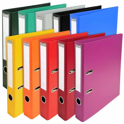 Classeur à levier PVC A4 dos de 50mm. - Couleurs assorties - EXACOMPTA photo du produit
