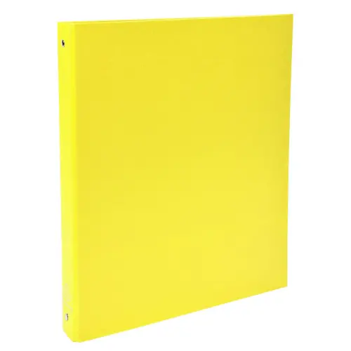 Classeur rembord&eacute; polypropyl&egrave;ne 4 anneaux 30mm - A4 - Jaune - EXACOMPTA photo du produit