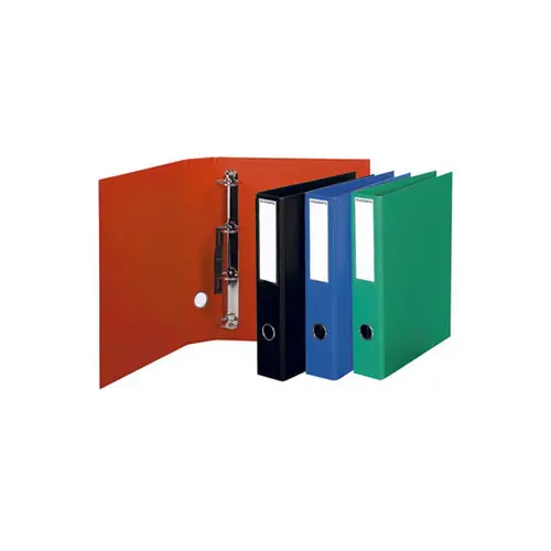 Classeur rembordé PVC 4 anneaux en D de 50mm en 3ème de couverture - A4 maxi - Couleurs assorties - EXACOMPTA photo du produit