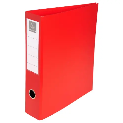 Classeur rembord&eacute; PVC 4 anneaux en D de 50mm en 3&egrave;me de couverture - A4 maxi - Rouge - EXACOMPTA photo du produit