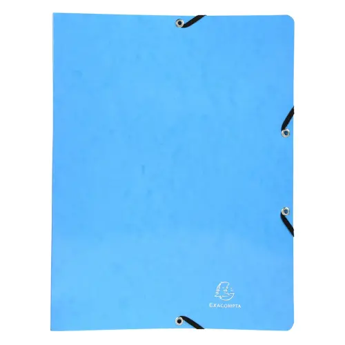 Classeur à élastiques 2 anneaux 15mm Iderama - A4 - Bleu clair - EXACOMPTA photo du produit