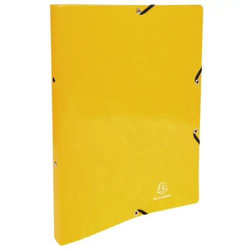 Classeur à élastiques 2 anneaux 15mm Iderama - A4 - Jaune - EXACOMPTA photo du produit
