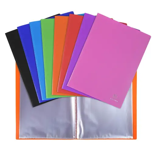 Protège-documents en polypropylène 5/10e OPAK pochettes Cristal 100 vues - A4 - Couleurs assorties - EXACOMPTA photo du produit