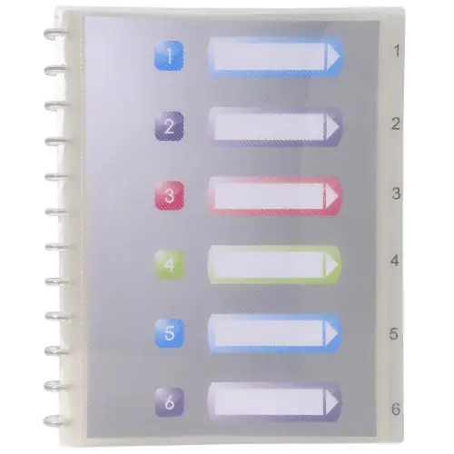 Prot&egrave;ge-documents amovibles &agrave; anneaux polypropyl&egrave;ne Crystal 60 vues - A4 - Cristal - Exacompta photo du produit
