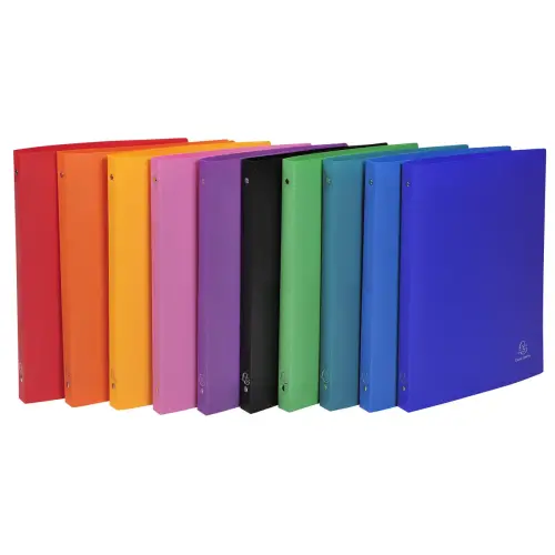 Classeur 4 anneaux 15mm polypropyl&egrave;ne OPAK - A4 - Couleurs assorties - EXACOMPTA photo du produit