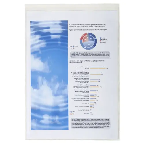 Sachet de 10 étuis de protection simples PVC lisse 20/100e - A4 - Cristal - EXACOMPTA photo du produit