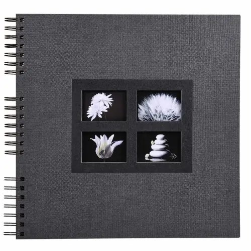 Album photos à spirales 60 pages noires Passion - 32x32 cm - Noir - EXACOMPTA photo du produit