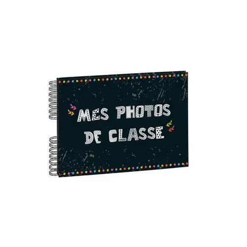 Album photos à spirales 50 pages noires pour photos de classe - 32x22 cm - Visuel - EXACOMPTA photo du produit
