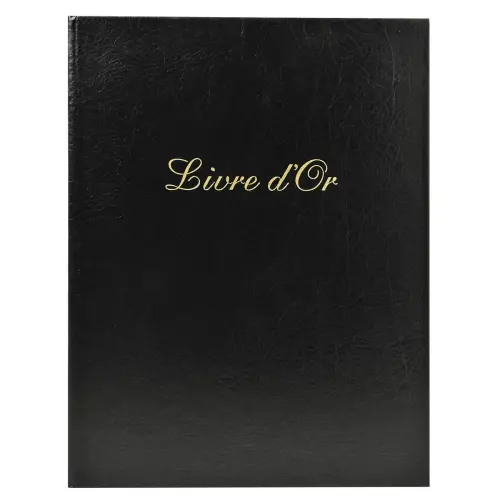 Livre d'or Balacron avec titre 100 pages blanches - 27x22 cm vertical - Couleurs assorties - EXACOMPTA photo du produit