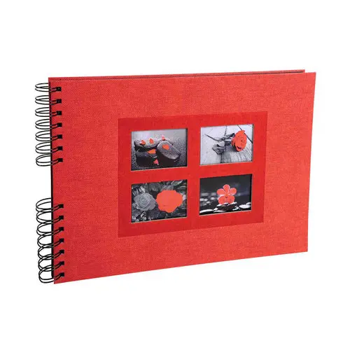 Album photos à spirales 50 pages noires Passion - 32x22 cm - Rouge - EXACOMPTA photo du produit