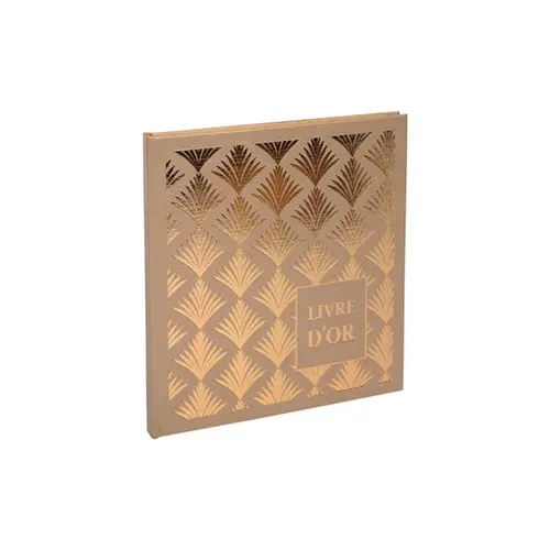Livre d'or 140 pages tranche or - Format 21x19cm - PALMYRE - Nude palmier - EXACOMPTA photo du produit