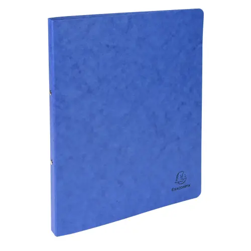 Classeur 2 anneaux 15mm Carte lustr&eacute;e - A4 - Bleu - EXACOMPTA photo du produit