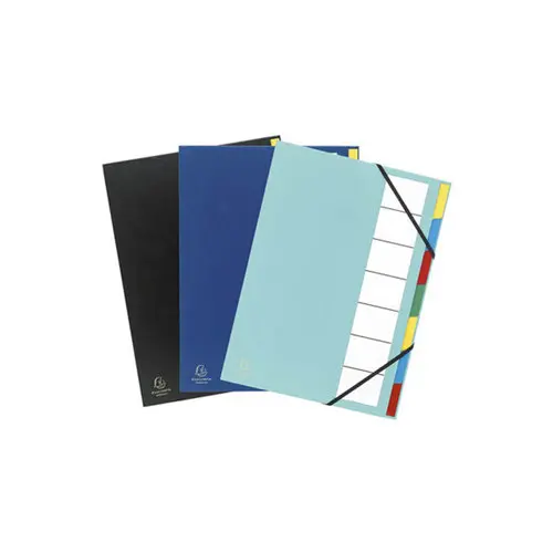 Trieur rigide ordonator dos extensible 7 compartiments noir - Couleurs assorties - EXACOMPTA photo du produit