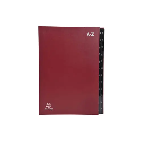 Trieur rigide Economique Ordonator 24 compartiments alphabétiques- 24x34cm - Rouge - EXACOMPTA photo du produit