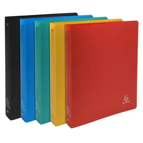 Classeur 4 anneaux 30mm polypropyl&egrave;ne OPAK - A4 Maxi - Couleurs assorties - EXACOMPTA photo du produit