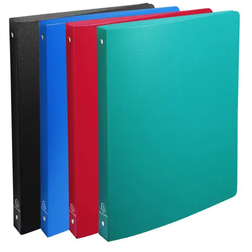 Classeur 4 anneaux 20mm polypropylène OPAK - A4 - Couleurs assorties - EXACOMPTA photo du produit