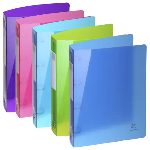 Classeur 4 anneaux 30mm IDERAMA PP polypropyl&egrave;ne 7/10e - A4 maxi - Couleurs assorties - EXACOMPTA photo du produit