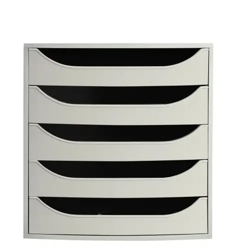 ECOBOX Caisson 5 tiroirs - Gris - EXACOMPTA photo du produit