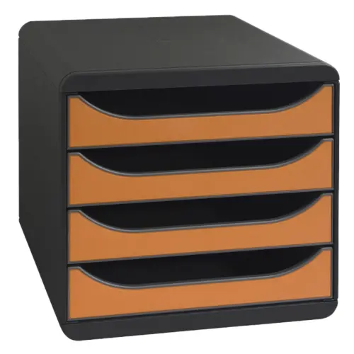 BIG-BOX Pastel noir/pastel glossy - Noir/tangerine - EXACOMPTA photo du produit