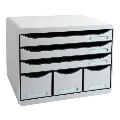 STORE-BOX MAXI 6 tiroirs - Gris lumi&egrave;re - EXACOMPTA photo du produit