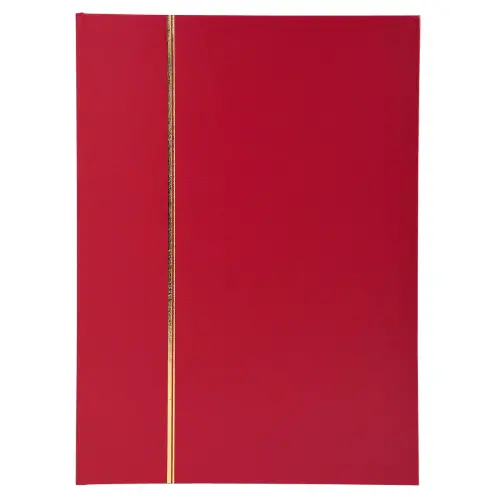 Album de timbres simili-cuir 32 pages noires - 16,5x22,5 cm - Rouge - EXACOMPTA photo du produit