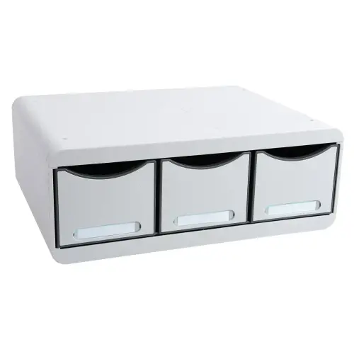 TOOLBOX MAXI 3 tiroirs - Gris lumi&egrave;re - EXACOMPTA photo du produit