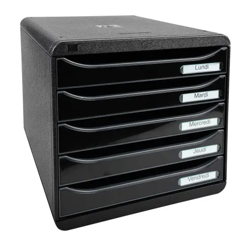 BIG-BOX PLUS - Noir/noir glossy - EXACOMPTA photo du produit