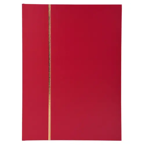 Album de timbres simili-cuir 48 pages noires - 22,5x30,5 cm - Rouge - EXACOMPTA photo du produit