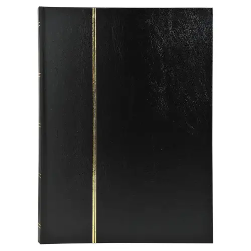 Album de timbres simili-cuir 64 pages noires - 22,5x30,5 cm - Noir - EXACOMPTA photo du produit