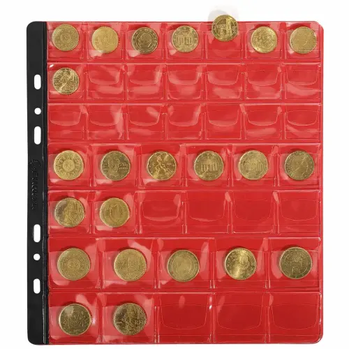 Sachet de 3 recharges numismatiques 43 cases de diamètre 20-25-30mm - 24 ,5x25 cm - Cristal - EXACOMPTA photo du produit