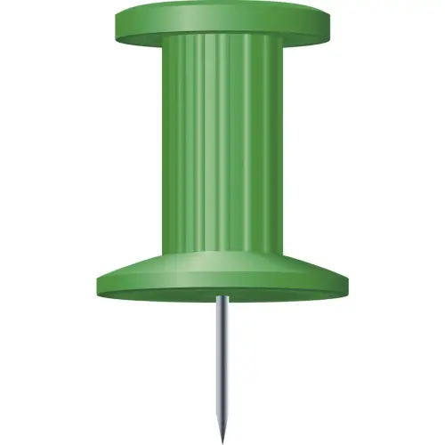 Bo&icirc;te de 25 &eacute;pingles Push Pins - Hauteur de pointe 7mm - 10mm de diam&egrave;tre - Vert - EXACOMPTA photo du produit